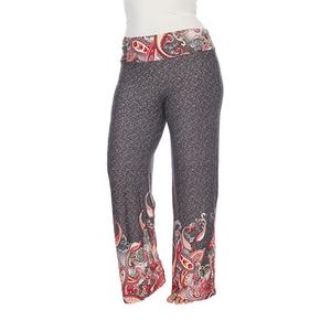 Plus Size White Mark Printed Palazzo Pants