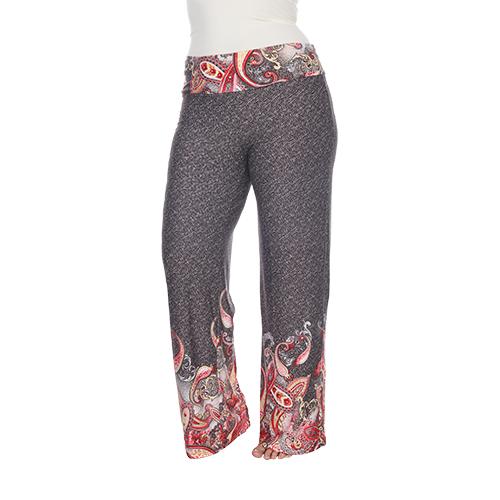 Plus Size White Mark Printed Palazzo Pants