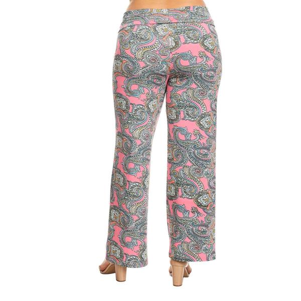 Plus Size White Mark Paisley Print Palazzo Pants alternate view