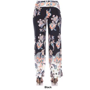 Plus Size White Mark Floral Paisley Print Palazzo Pants alternate view