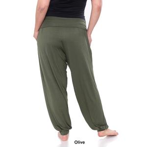 Plus Size White Mark Comfortable Solid Harem Pants alternate view