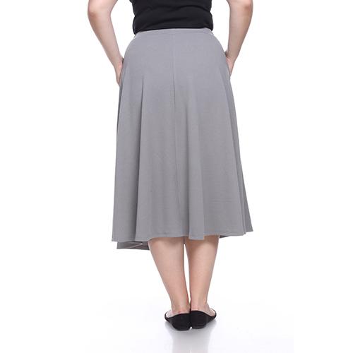 Plus Size White Mark Tasmin Flare Midi Skirt alternate view