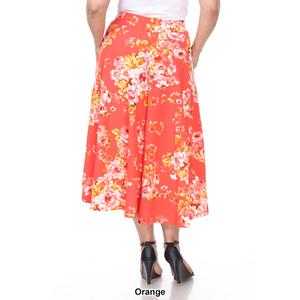 Plus Size White Mark Tasmin Spring Floral Flare Midi Skirt alternate view