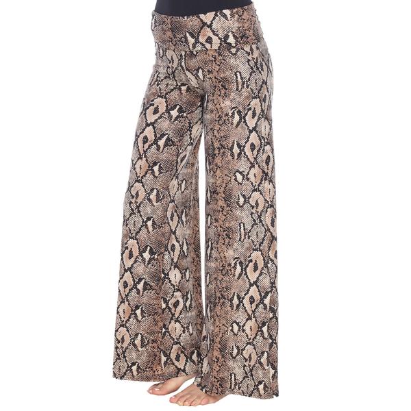 Womens White Mark Brown Printed Palazzo Pants alternate view