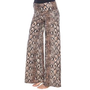 Womens White Mark Brown Printed Palazzo Pants alternate view