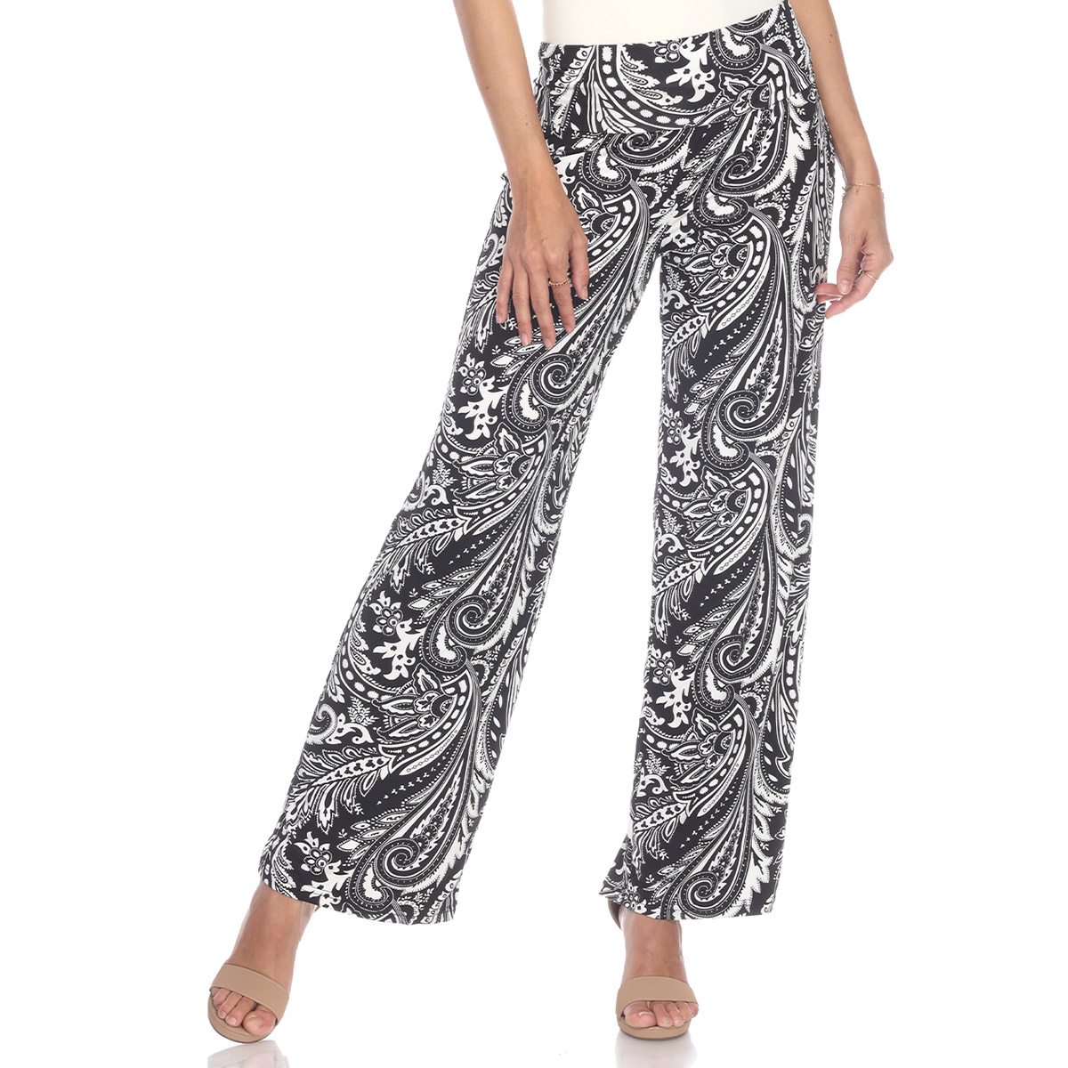 Womens White Mark Paisley Print Palazzo Pants