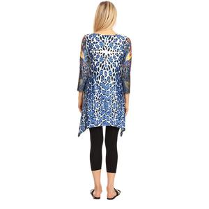 Womens White Mark Marlene Blue Novelty Print Tunic alternate view