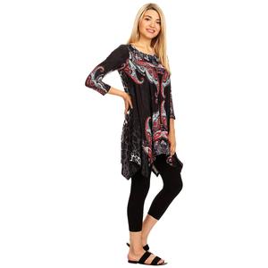 Womens White Mark Paisley & Leopard Print Marlene Tunic