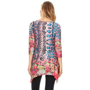 Womens White Mark Floral & Snake Print Marlene Tunic Top alternate view