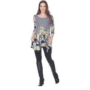 Womens White Mark Teagan Bold Print Tunic alternate view