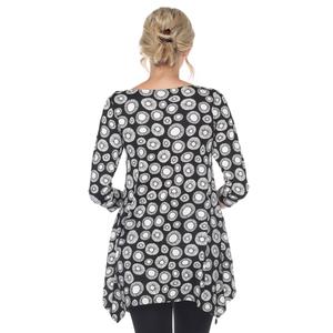 Womens White Mark Geometric Circle Tunic Top alternate view