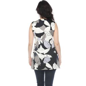 Womens White Mark Pleated Front Sleeveless Tunic Blouse alternate view