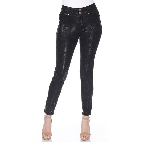 Womens White Mark Faux Suede Snake Pants