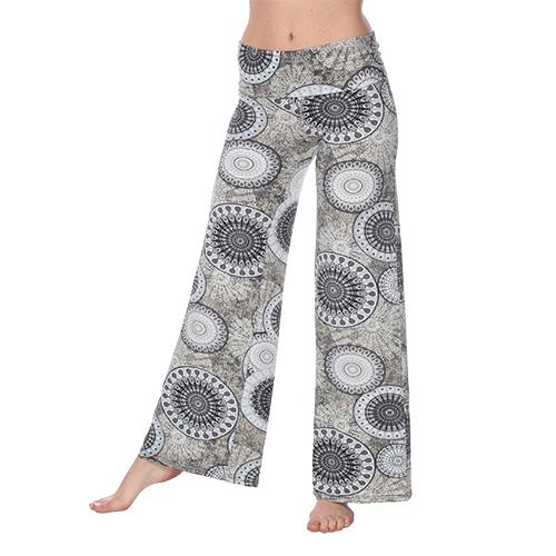 Womens White Mark Circle Print Palazzo Pants