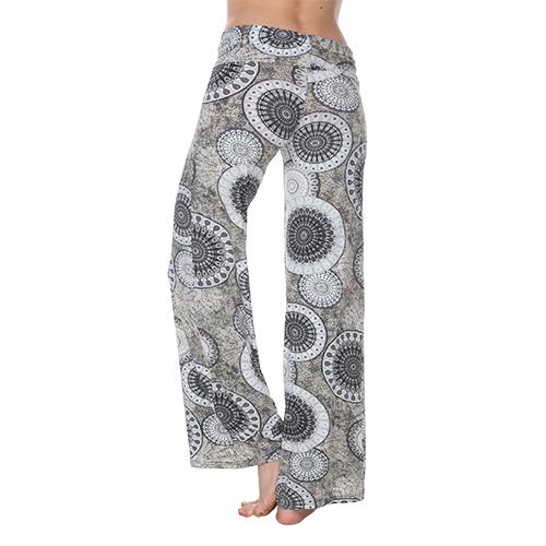 Womens White Mark Circle Print Palazzo Pants alternate view