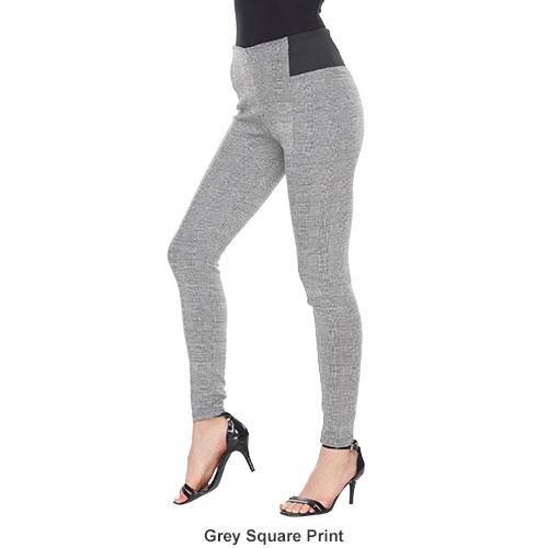Womens White Mark Jacquard Slim Pants alternate view