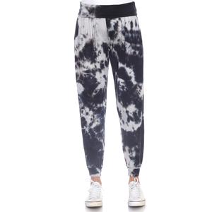 Womens White Mark Tie Dye Harem Joggers