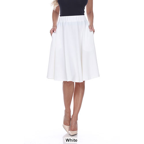 Womens White Mark Saya Flared Skirt
