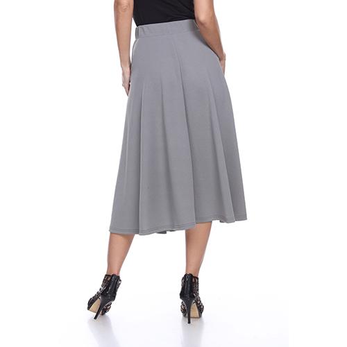 Womens White Mark Flared Midi Skirt alternate view