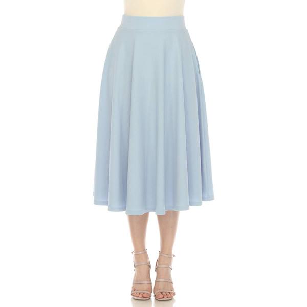 Womens White Mark Flared Midi Skirt with Pockets