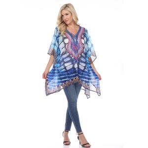 Womens White Mark Blue Aqua Caftan alternate view