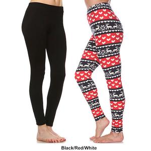 Womens White Mark 2pk. Leggings alternate view