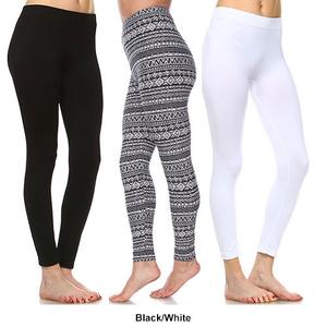 Womens White Mark 3pk. Leggings alternate view