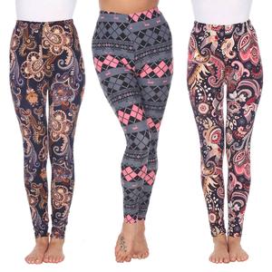 Womens White Mark 3pk. Diamond & Paisley Leggings