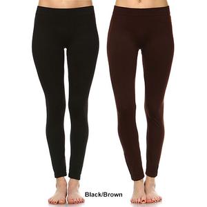Womens White Mark 2pk. Solid Skinny Leggings alternate view