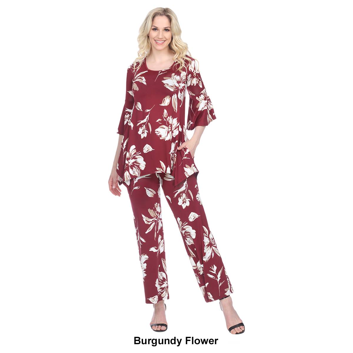 Womens White Mark 2pc. Head To Toe Floral Set