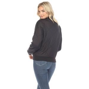 Womens White Mark Diamond Quilted Puffer Jacket alternate view