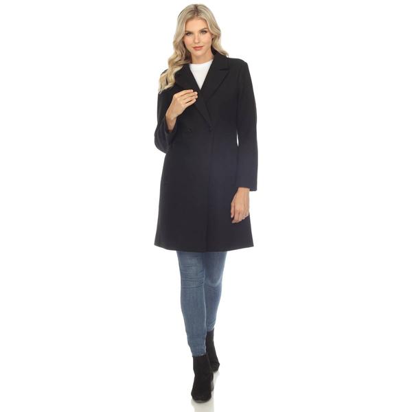 Womens White Mark Classic Peacoat