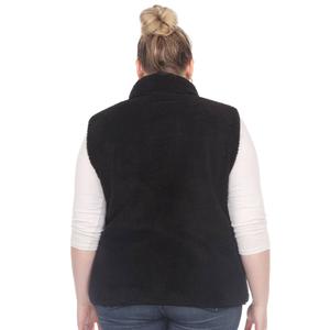 Plus Size White Mark Zip Up Sherpa Vest alternate view