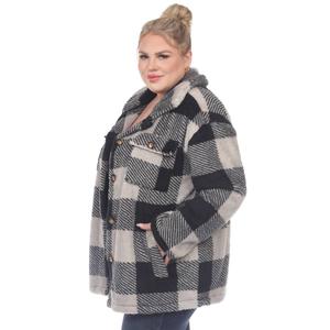 Plus Size White Mark Plaid Shacket alternate view
