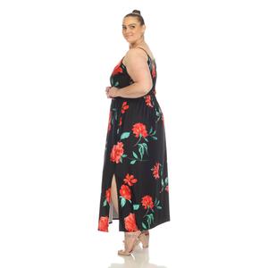 Plus Size White Mark Floral Strap Maxi Dress alternate view