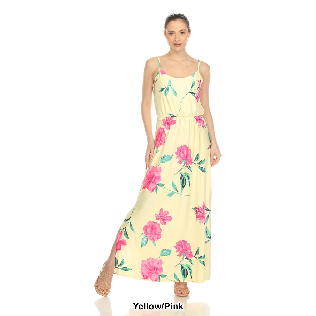 Womens White Mark Floral Strap Maxi Dress