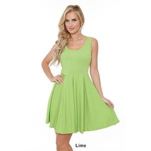 Womens White Mark Crystal Sleeveless Solid Fit & Flare Dress alternate view