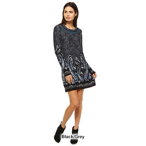 Womens White Mark Sandrine Long Sleeve Sweater Dress alternate view