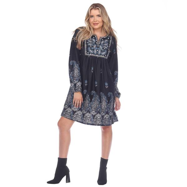 Womens White Mark Apolline Embroidered Sweater Dress