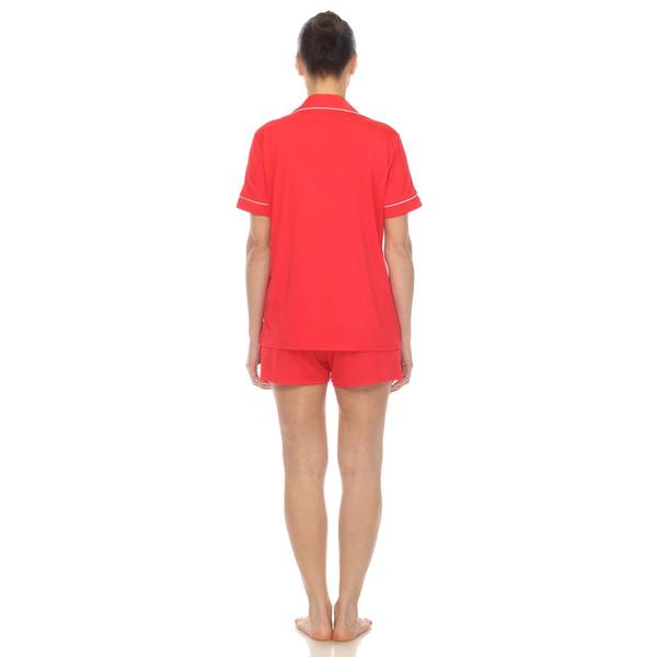 Womens White Mark Short Sleeve Bamboo Pajama Set alternate view