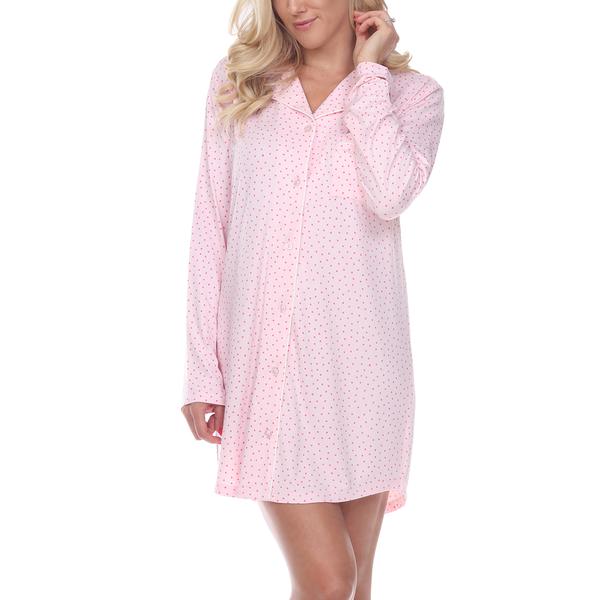 Womens White Mark Long Sleeve Nightshirt alternate view