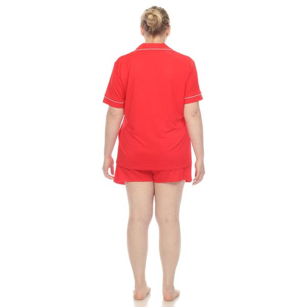 Plus Size White Mark Short Sleeve Bamboo Pajama Set alternate view