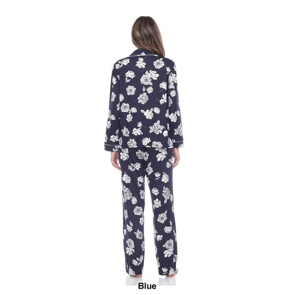 Womens White Mark 2pc. Long Sleeve Dotted Floral Pajama Set alternate view