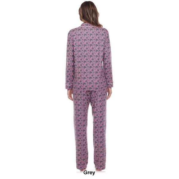 Womens White Mark Long Sleeve Heart Pajama Set alternate view