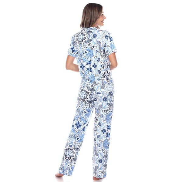 Womens White Mark 2pc. Tropical Pajama Set alternate view