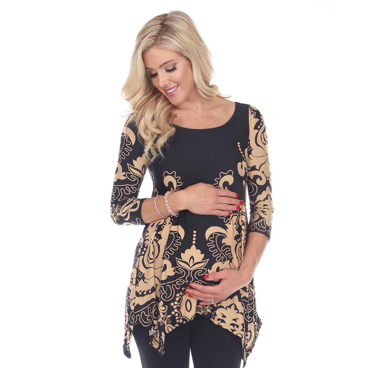 Womens White Mark Ganette Maternity Tunic