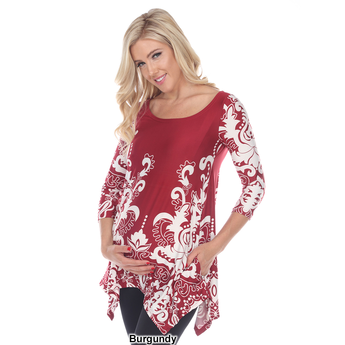 Womens White Mark Ganette Maternity Tunic