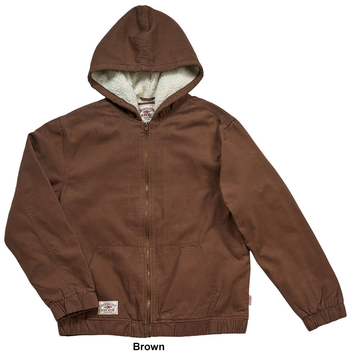 Young Mens Brooklyn Cloth(R) Sherpa Lined Canvas Hooded Jacket