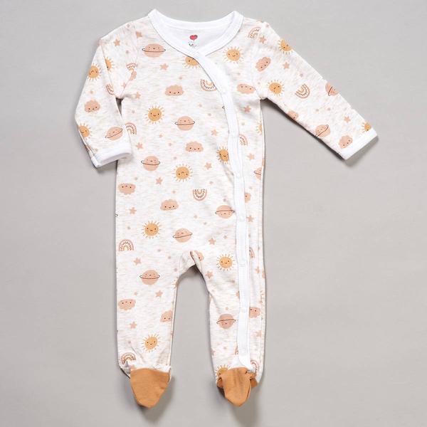 Baby Unisex (NB-9M) Mini Hop Marled Space Footie Pajamas