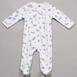Baby Girl (NB-9M) Mini Hop Bike & Planes Ruffle Footie